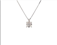 Collana Promesse Donna in Oro bianco Diamante PNDISCO1